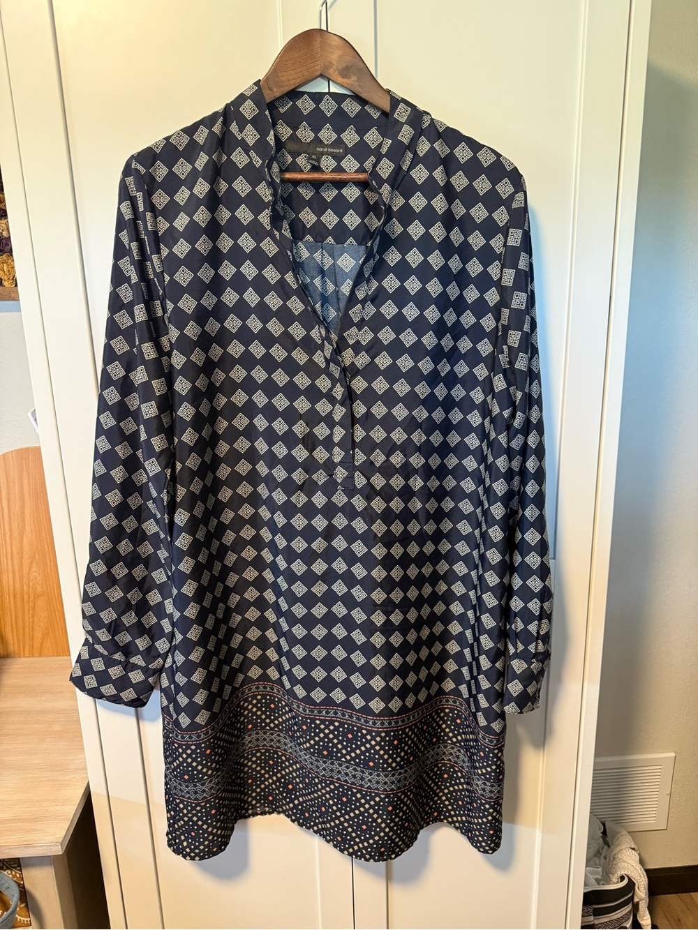 Harvé Benard Women’s Patterned Blouse Long Sleeve Career Work Top